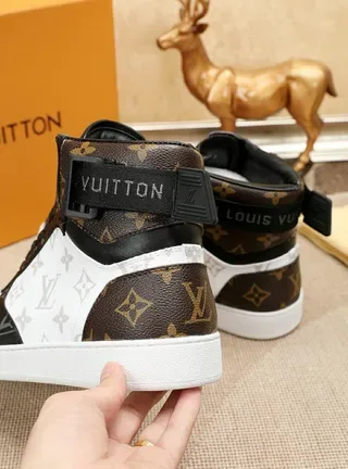 Louis Vuitton LV Trainer Black White High-Top Monogram-Printed Lifestyle Sneakers 4