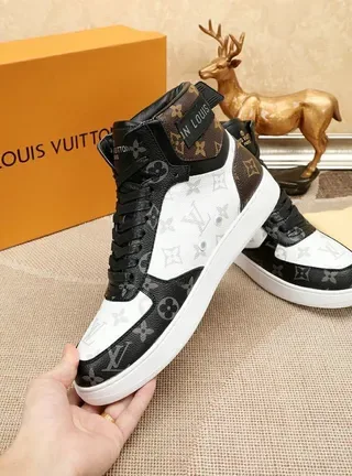 Louis Vuitton LV Trainer Black White High-Top Monogram-Printed Lifestyle Sneakers 5
