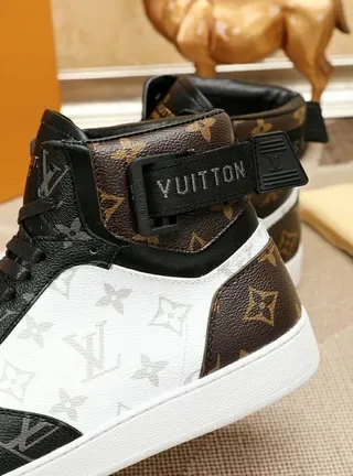 Louis Vuitton LV Trainer Black White High-Top Monogram-Printed Lifestyle Sneakers 7