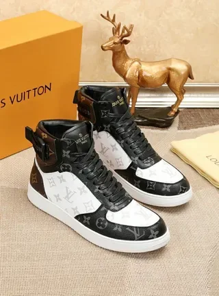 Louis Vuitton LV Trainer Black White High-Top Monogram-Printed Lifestyle Sneakers 8