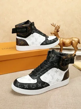 Louis Vuitton LV Trainer Black White High-Top Monogram-Printed Lifestyle Sneakers 9