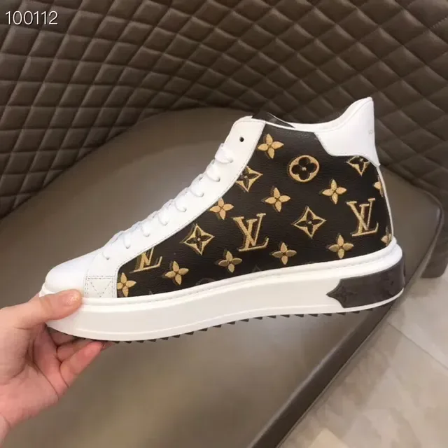 Louis Vuitton LV Trainer Black White Monogram Canvas Leather Accents Lifestyle Sneakers 2
