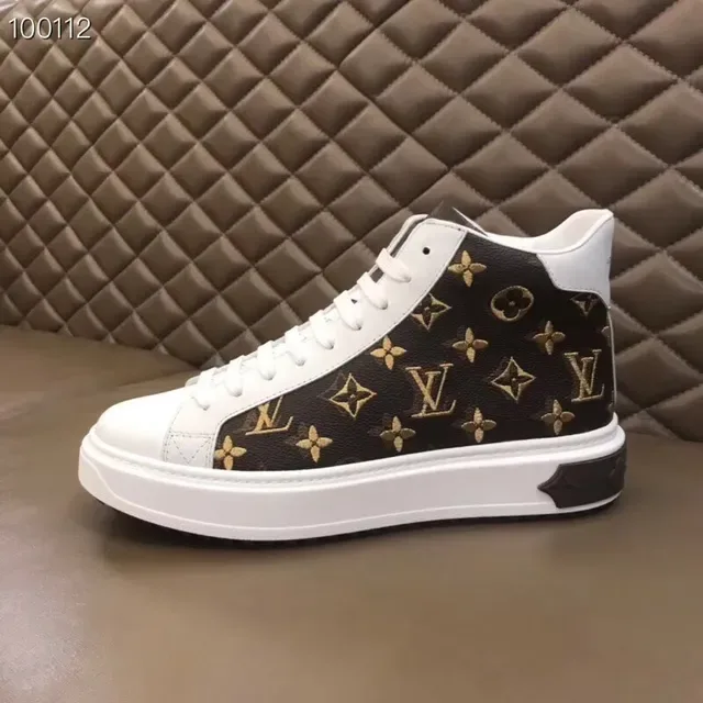 Louis Vuitton LV Trainer Black White Monogram Canvas Leather Accents Lifestyle Sneakers 5