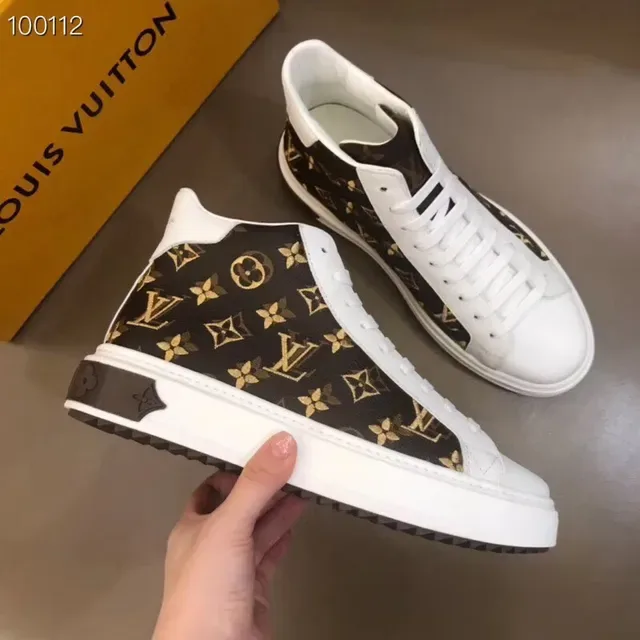 Louis Vuitton LV Trainer Black White Monogram Canvas Leather Accents Lifestyle Sneakers 6