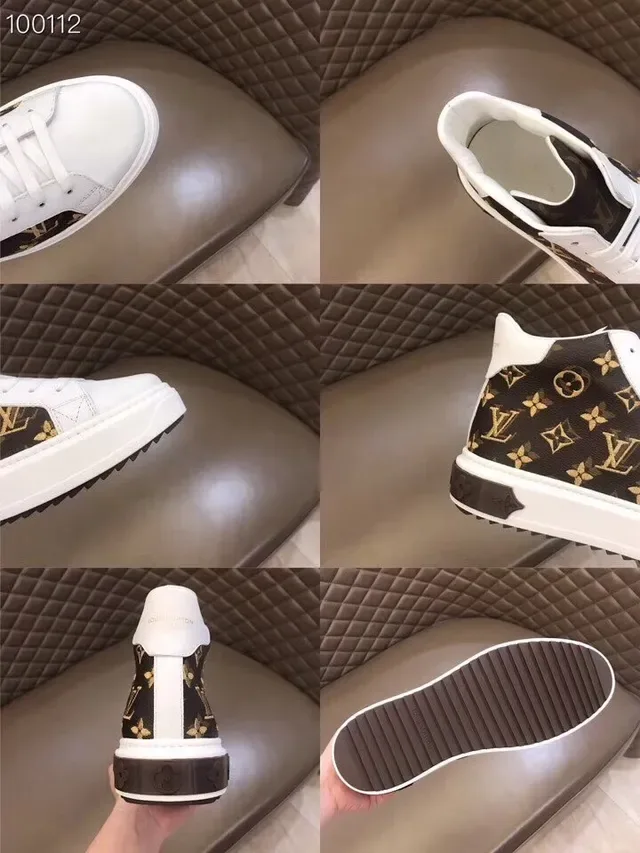 Louis Vuitton LV Trainer Black White Monogram Canvas Leather Accents Lifestyle Sneakers 8