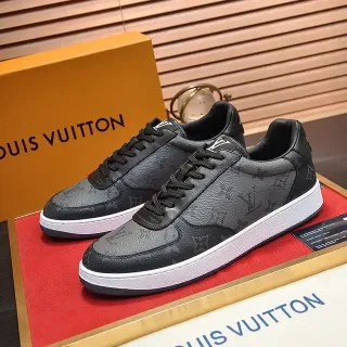 Louis Vuitton LV Trainer Black White Monogram-Print Leather Low-Top Lifestyle Sneakers