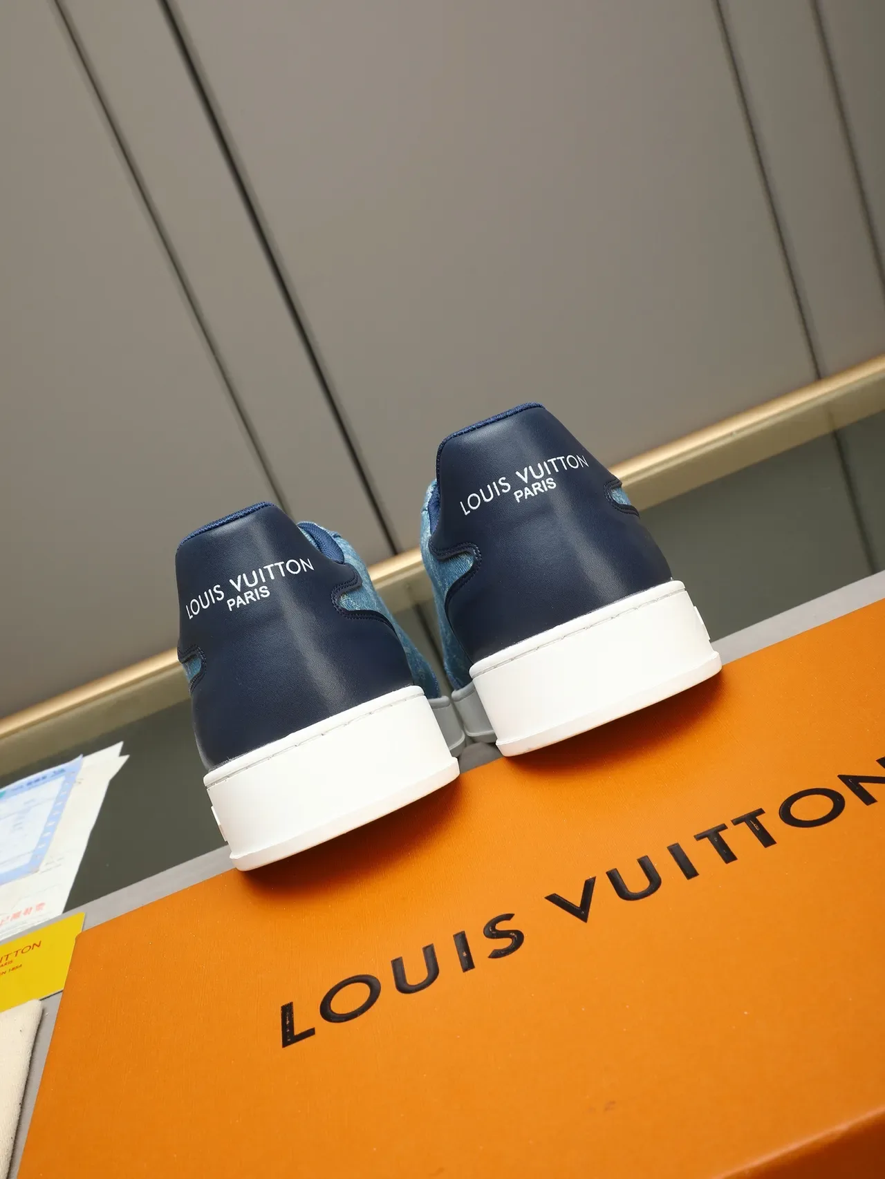 Louis Vuitton LV Trainer Blue Navy Denim Upper Monogrammed Embroidery Lifestyle Sneakers 4