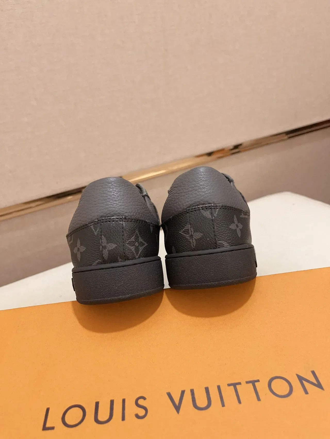 Louis Vuitton LV Trainer Gray Black Monogram-Coated Leather Low-Top Silhouette Lifestyle Sneakers 7