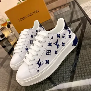 Louis Vuitton LV Trainer Zapatillas Lifestyle Blancas y Navy Monograma