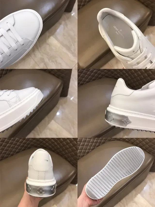 Louis Vuitton LV Trainer White Black Leather Upper Platform Sole Lifestyle Sneakers 3