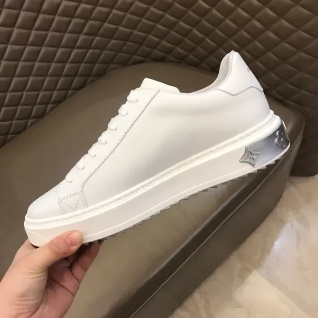 Louis Vuitton LV Trainer White Black Leather Upper Platform Sole Lifestyle Sneakers 4