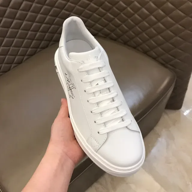 Louis Vuitton LV Trainer White Black Leather Upper Platform Sole Lifestyle Sneakers 5