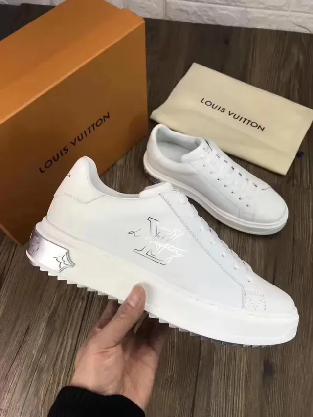 Louis Vuitton LV Trainer White Black Leather Upper Platform Sole Lifestyle Sneakers 6