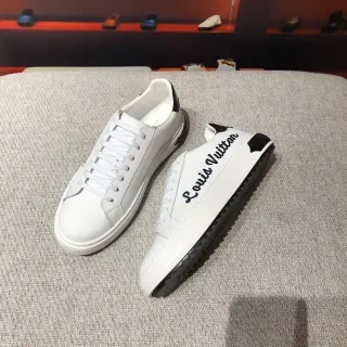 Louis Vuitton LV Trainer zapatillas lifestyle blancas y negras low-top de cuero superior
