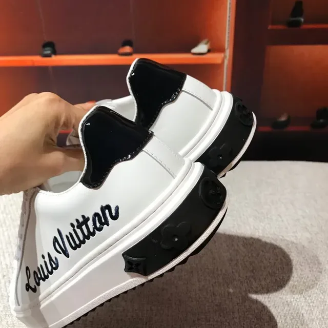 Louis Vuitton LV Trainer White Black Low-Top Leather Upper Lifestyle Sneakers 4
