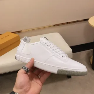 Louis Vuitton LV Trainer White Gray Leather Low-Top Lifestyle Sneakers