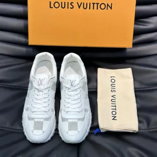 Louis Vuitton LV Trainer White Gray Low-Top Mesh-and-Leather Lifestyle Sneakers