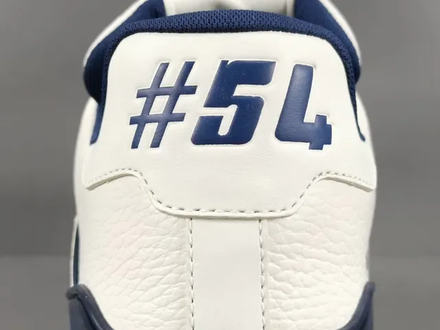 Louis Vuitton LV Trainer White Navy Leather Upper Cursive Signature Detail Lifestyle Sneakers 6
