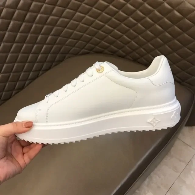 Louis Vuitton LV Trainer White Orange Leather Circular Monogram Lifestyle Sneakers 8