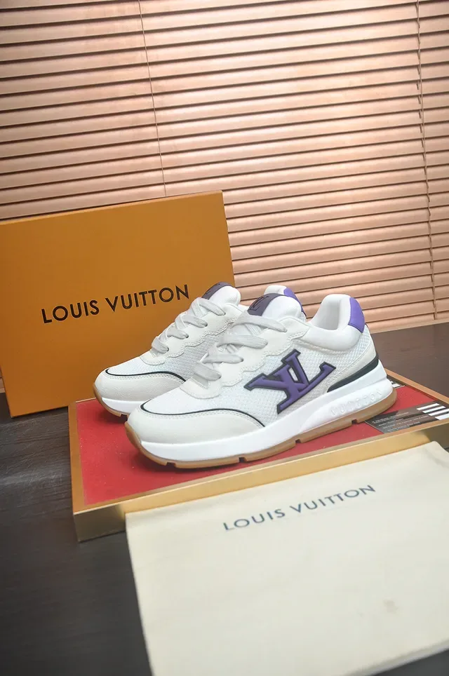 Louis Vuitton LV Trainer White Purple Monogram Lifestyle Sneakers 4