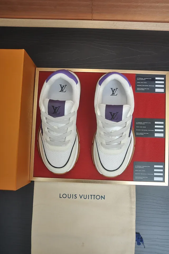 Louis Vuitton LV Trainer White Purple Monogram Lifestyle Sneakers 5