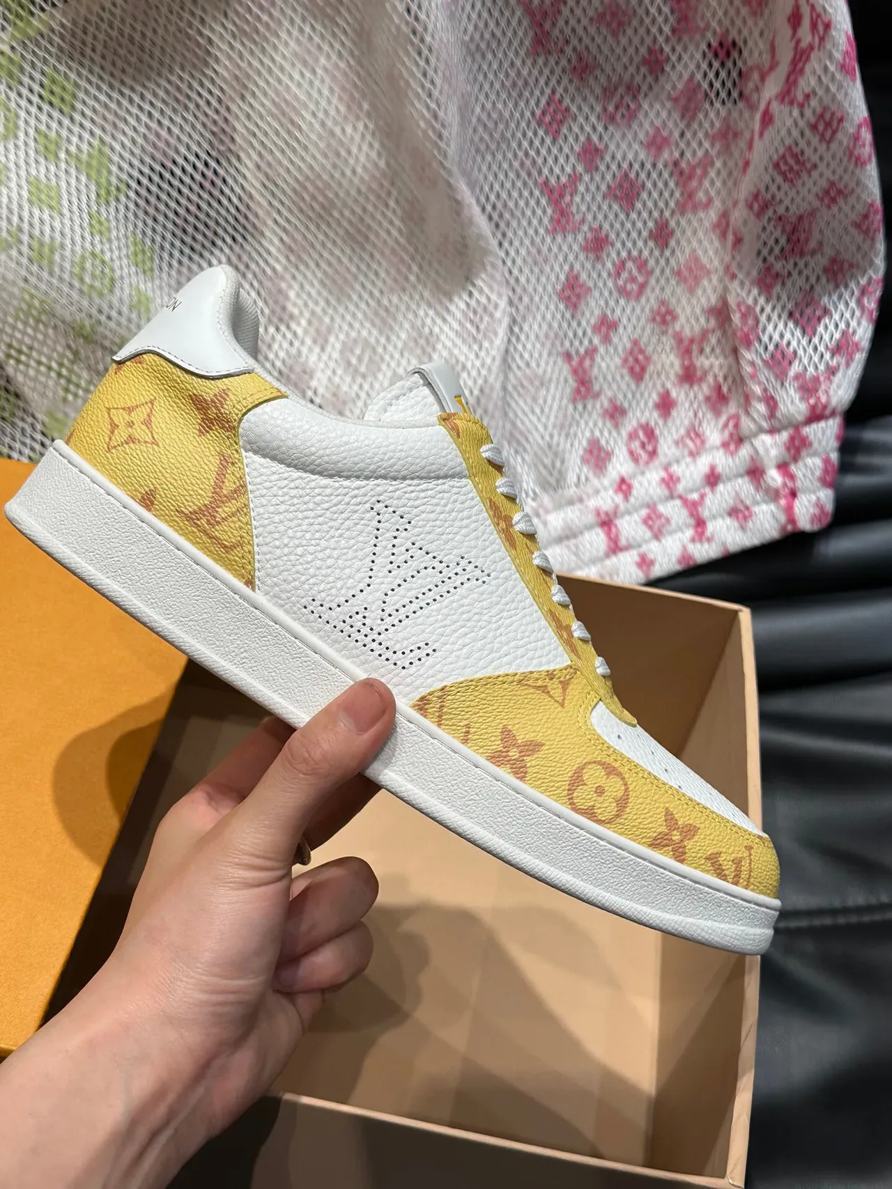 Louis Vuitton LV Trainer Amarillo Monogram Lifestyle Sneakers 5
