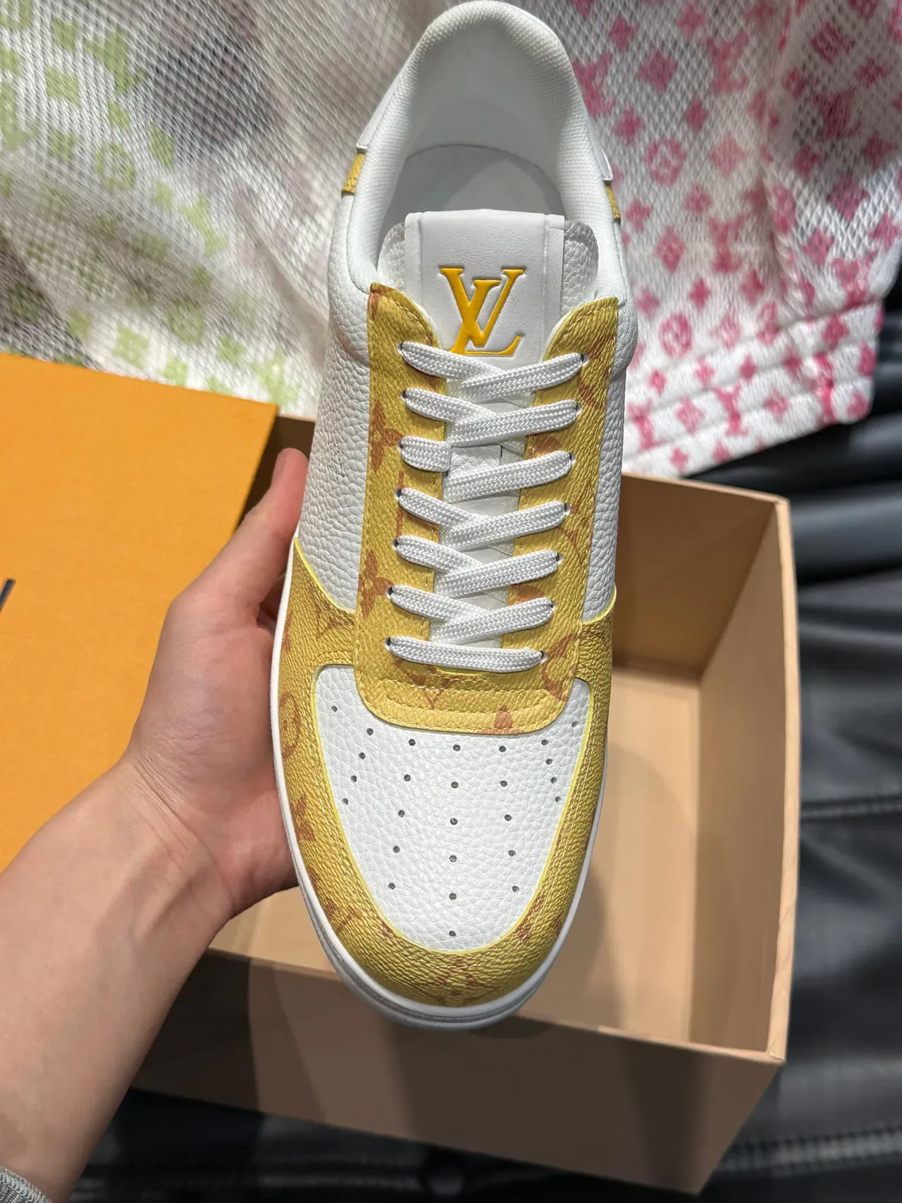 Louis Vuitton LV Trainer Amarillo Monogram Lifestyle Sneakers 6