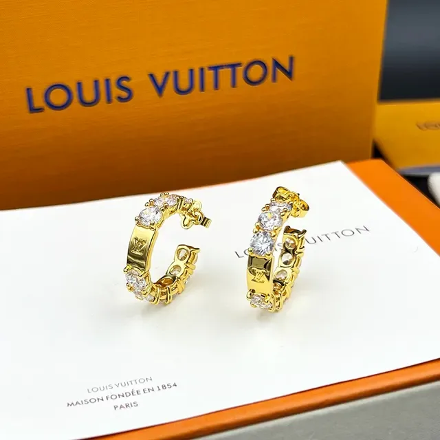 Louis Vuitton LV Volt Crystal Hoop Earrings 5