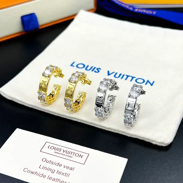 Louis Vuitton LV Volt Crystal Hoop Earrings 6