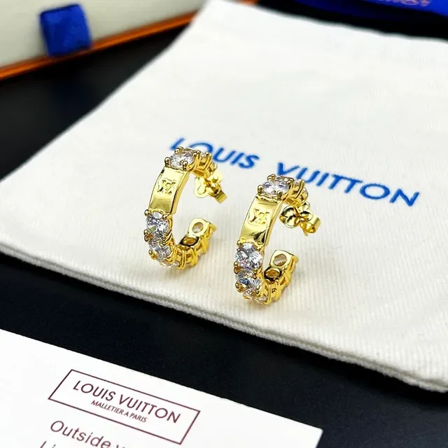Louis Vuitton LV Volt Crystal Hoop Earrings 7