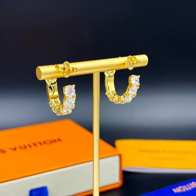 Louis Vuitton LV Volt Crystal Hoop Earrings 8