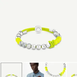 Louis Vuitton Monogram Beads Yellow and Silver Bracelet