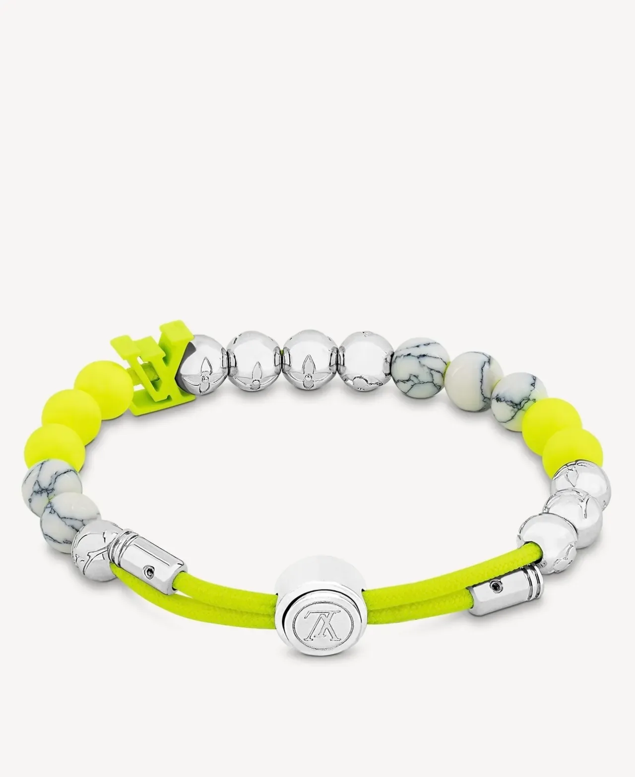 Louis Vuitton Monogram Beads Yellow and Silver Bracelet 3