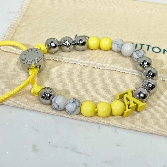 Louis Vuitton Monogram Beads Yellow and Silver Bracelet 8
