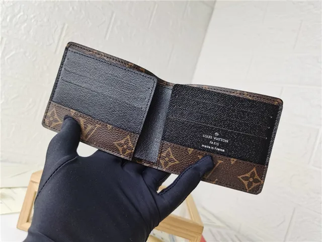 Louis Vuitton Monogram Canvas Brown and Black Short Wallet 5
