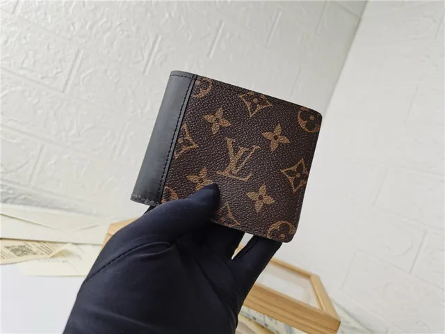 Louis Vuitton Monogram Canvas Brown and Black Short Wallet 6