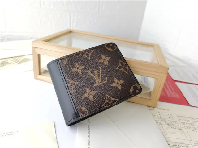 Louis Vuitton Monogram Canvas Brown and Black Short Wallet 7