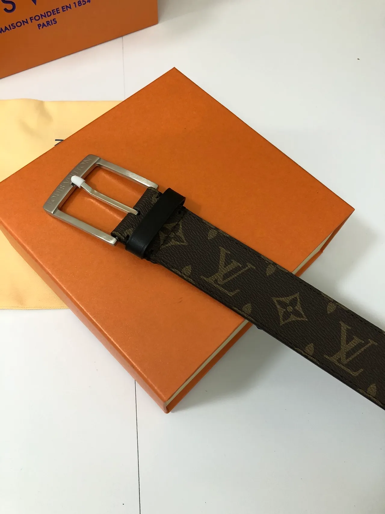 Louis Vuitton Monogram Canvas Brown Leather Belt 3