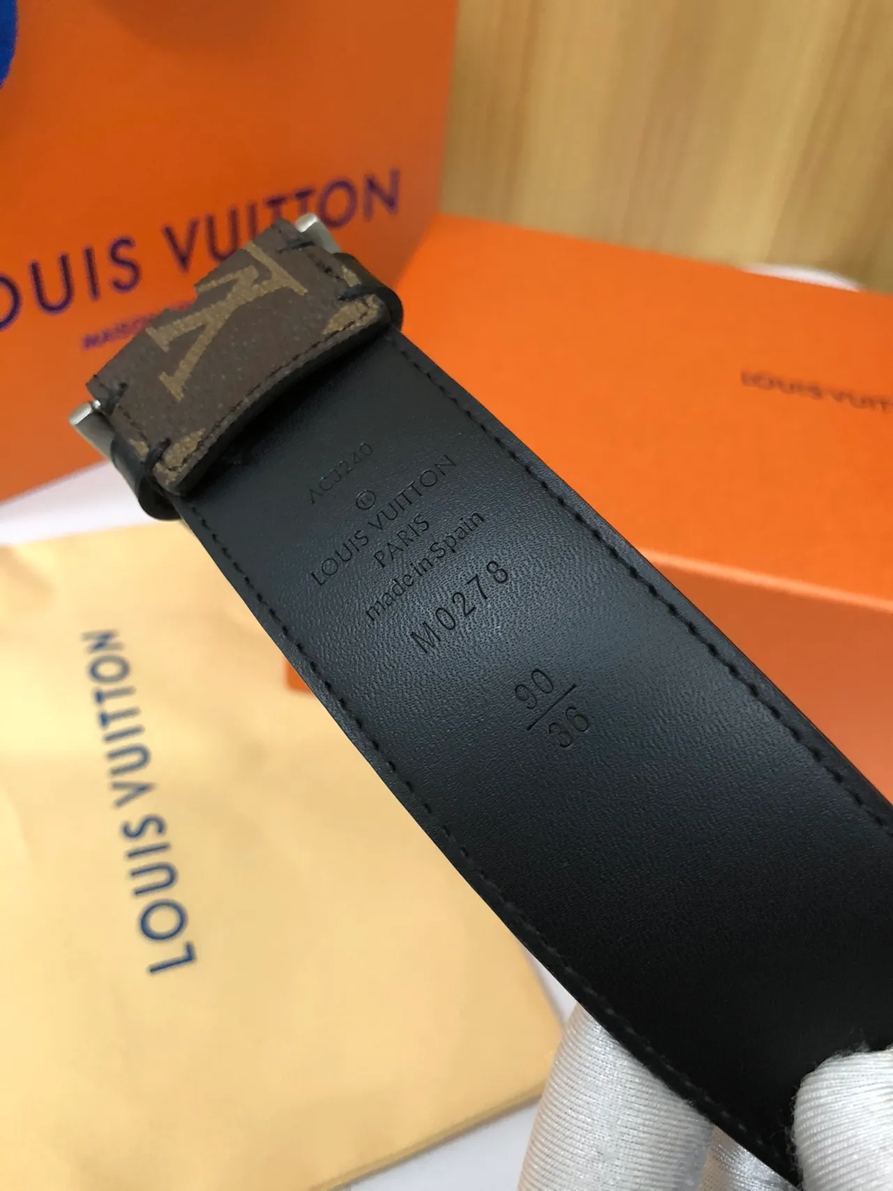 Louis Vuitton Monogram Canvas Brown Leather Belt 5