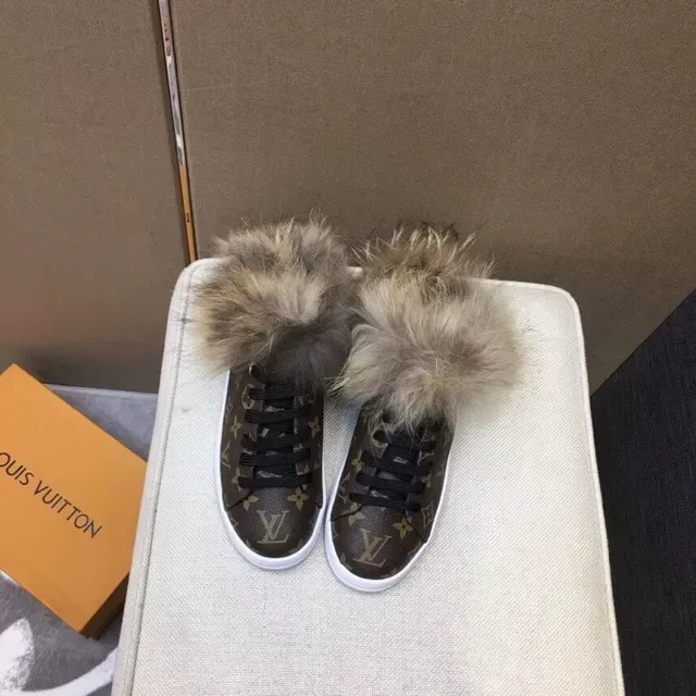 Louis Vuitton Monogram Canvas Fur-Trimmed Low-Top Sneakers 3