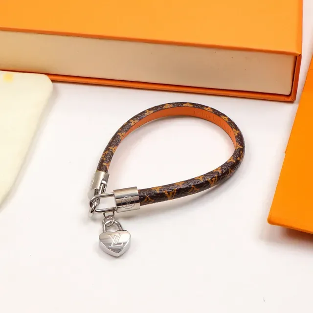 Louis Vuitton Monogram Canvas Heart Padlock Bracelet 2