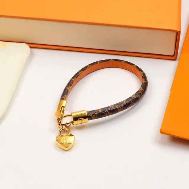Louis Vuitton Monogram Canvas Heart Padlock Bracelet 3