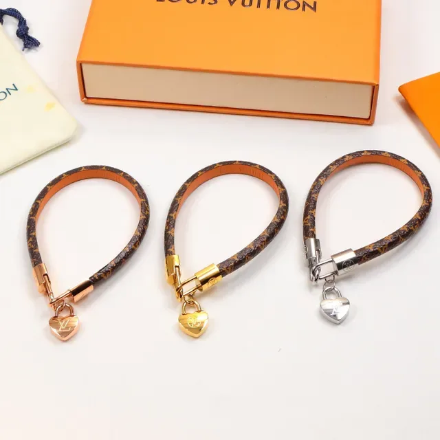 Louis Vuitton Monogram Canvas Heart Padlock Bracelet 5