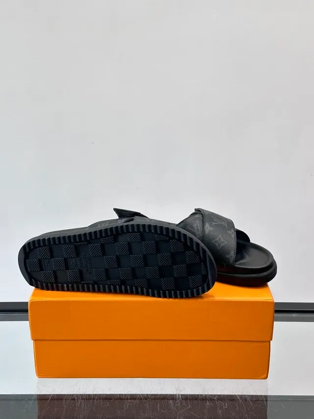 Louis Vuitton Monogram Cross-Strap Platform Slippers 2