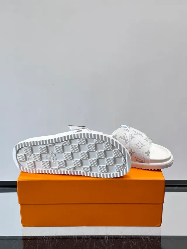 Louis Vuitton Monogram Cross-Strap Platform Slippers 3