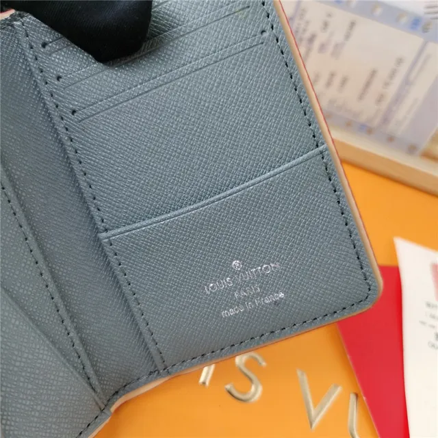 Louis Vuitton Monogram-Embossed Green-Gray Short Wallet 3