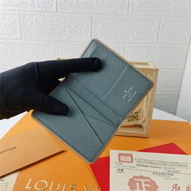Louis Vuitton Monogram-Embossed Green-Gray Short Wallet 4