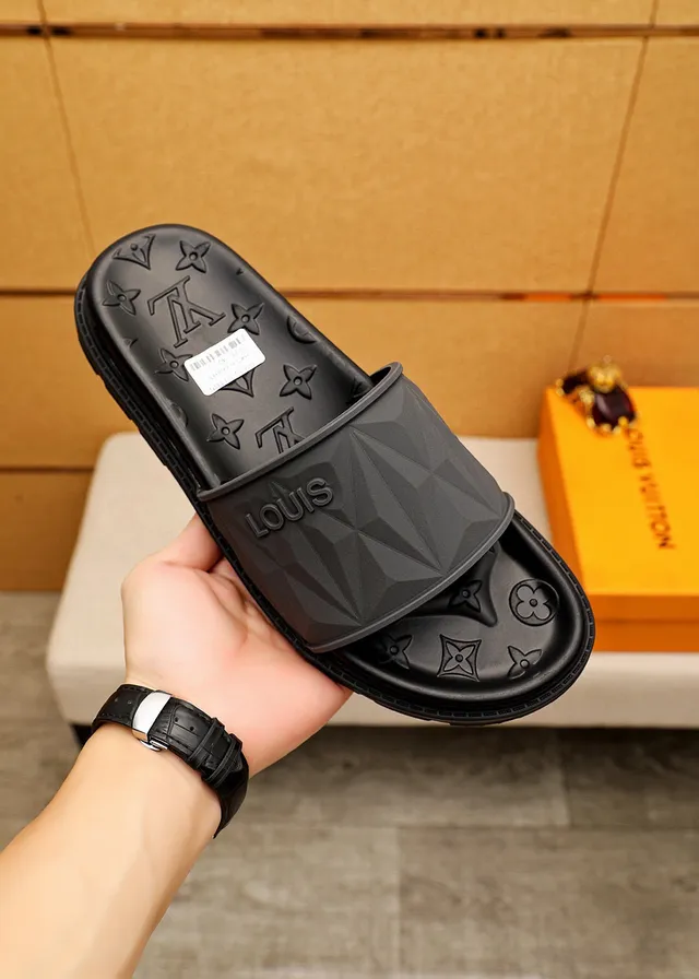 Louis Vuitton Monogram Faceted Strap Slippers 4