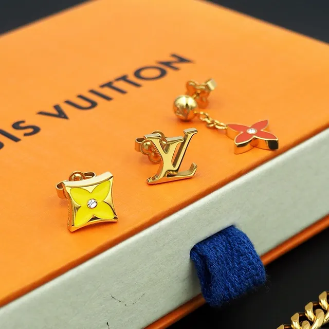 Louis Vuitton Monogram Flower Enamel and Crystal Earrings 2