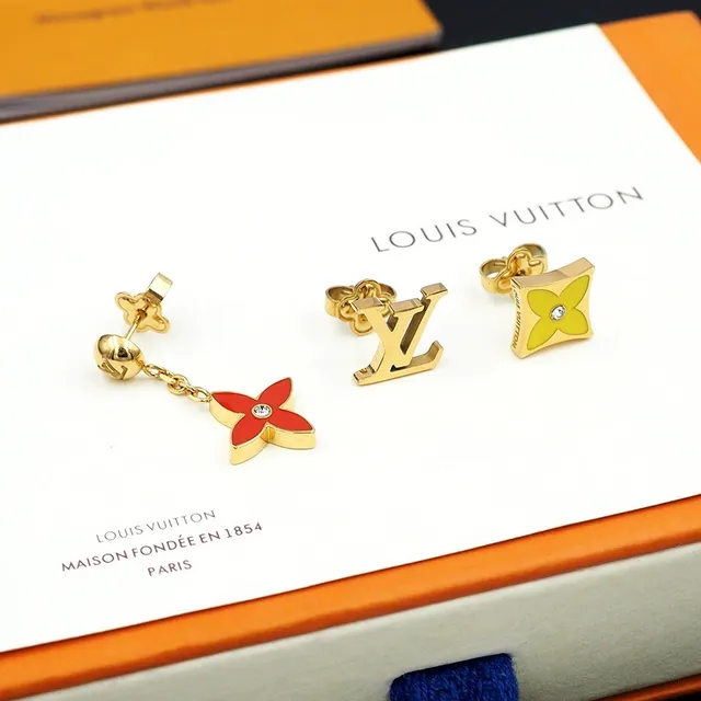 Louis Vuitton Monogram Flower Enamel and Crystal Earrings 8